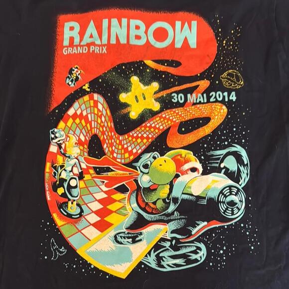 Nintendo Mario Kart Rainbow Grand Prix T-Shirt - Vintage 2014 Design - Picture 3 of 5